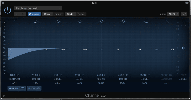 mixing low end with eq high pass filters